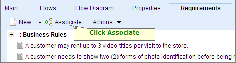 click-associate-on-requirements-tab